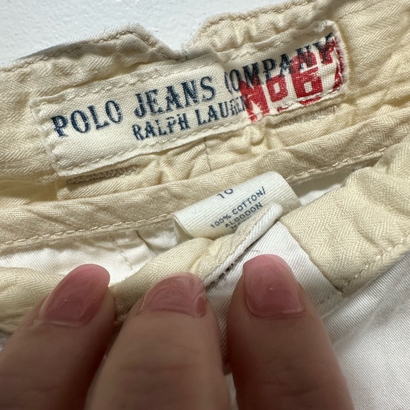 VINTAGE Polo Ralph Lauren No. 67 RL 100% cotton Women’s Cargo Pants M Wide Leg - Picture 3 of 6